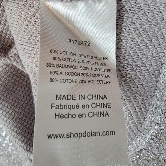 Anthropologie Dolan Left Coast Collection Silver Shimmer Zip Cardigan - Size XS - Picture 10 of 10